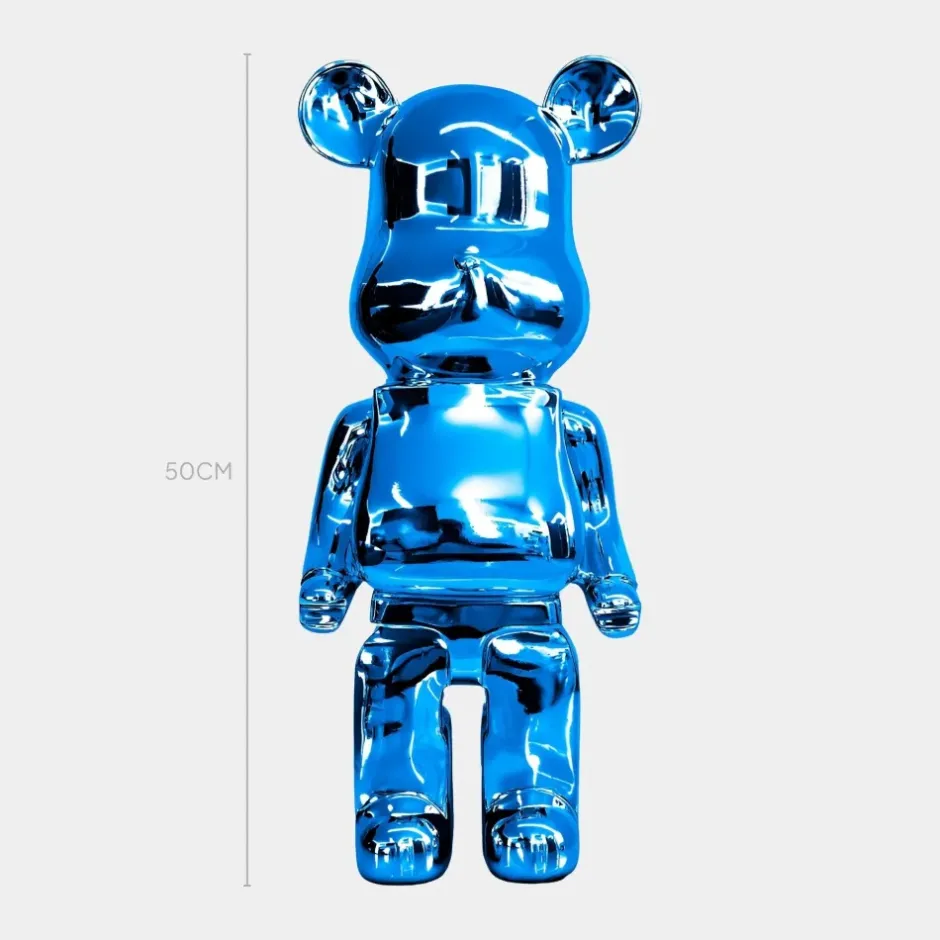 Statues & Sculptures Table Top|Floor Standing^Aero Bear 50cm Blue Resin Indoor Sculpture