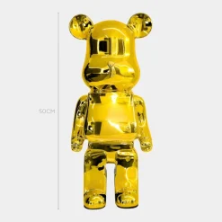 Statues & Sculptures Table Top|Floor Standing^Aero Bear 50cm Gold Resin Indoor Sculpture