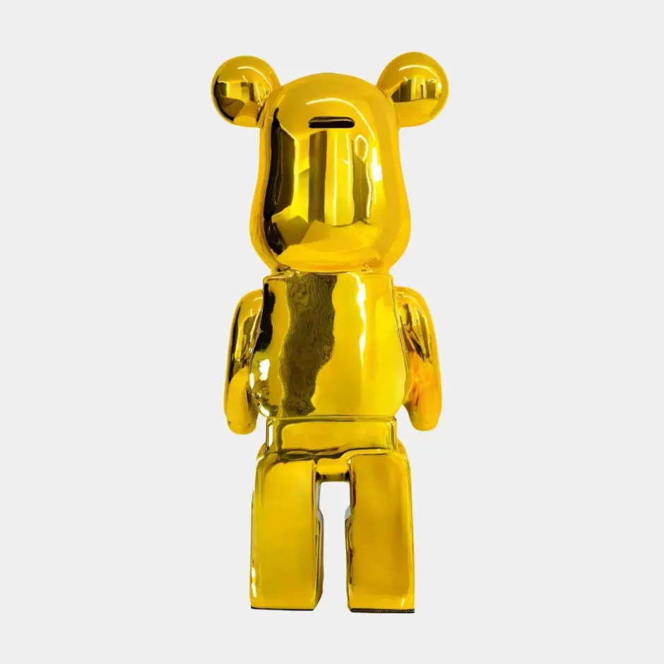 Statues & Sculptures Table Top|Floor Standing^Aero Bear 50cm Gold Resin Indoor Sculpture