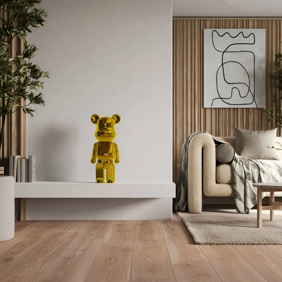 Statues & Sculptures Table Top|Floor Standing^Aero Bear 50cm Gold Resin Indoor Sculpture
