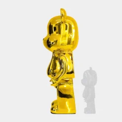 Statues & Sculptures Floor Standing|Animals^Aero Bear 135cm Gold Resin Indoor Sculpture