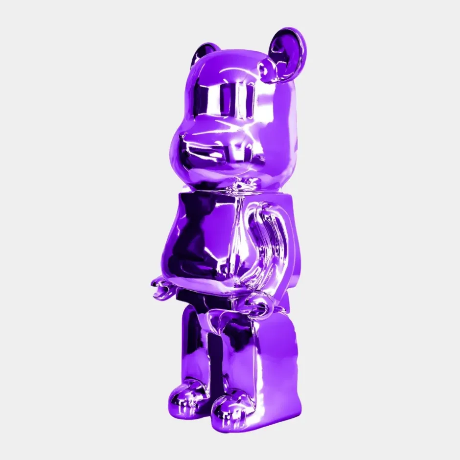 Statues & Sculptures Table Top|Floor Standing^Aero Bear 50cm Purple Resin Indoor Sculpture