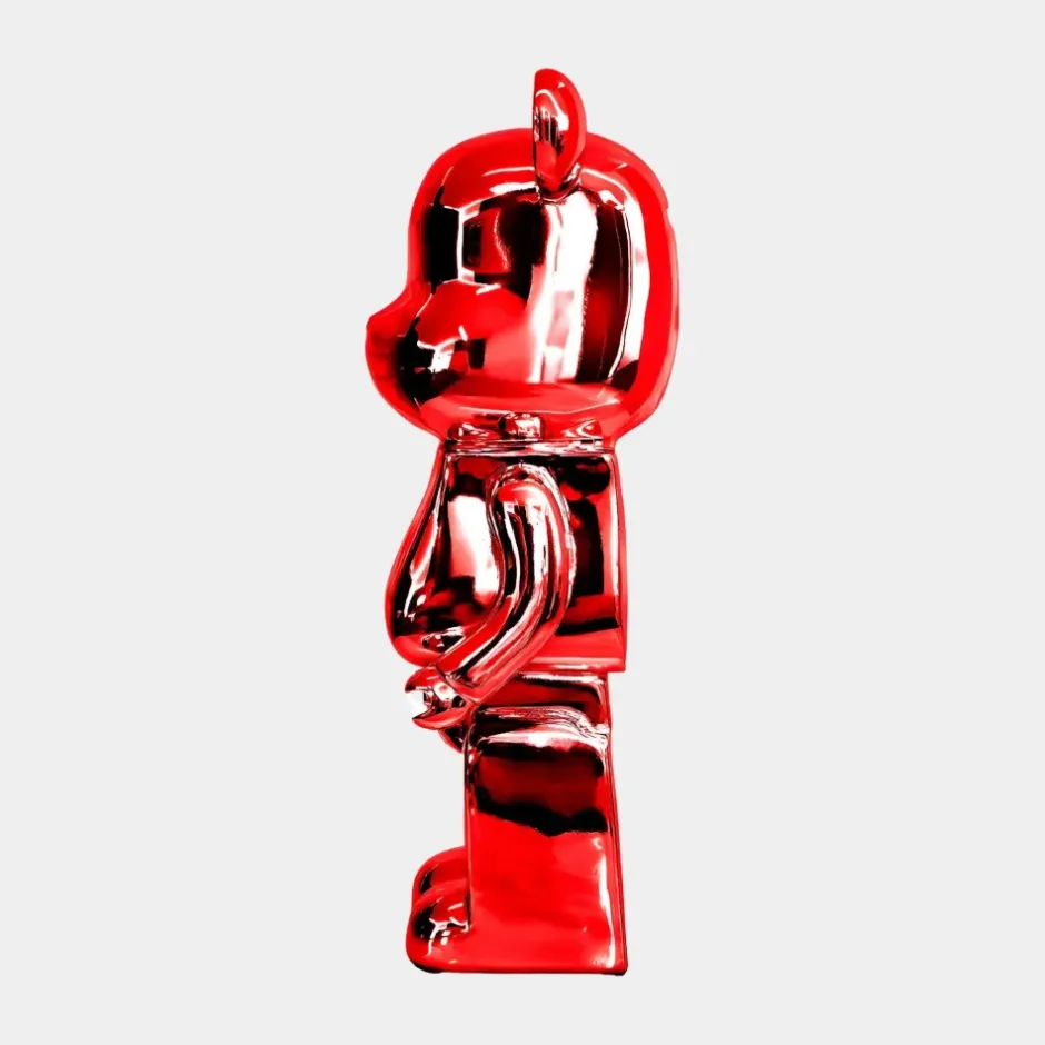 Statues & Sculptures Table Top|Floor Standing^Aero Bear 50cm Red Resin Indoor Sculpture