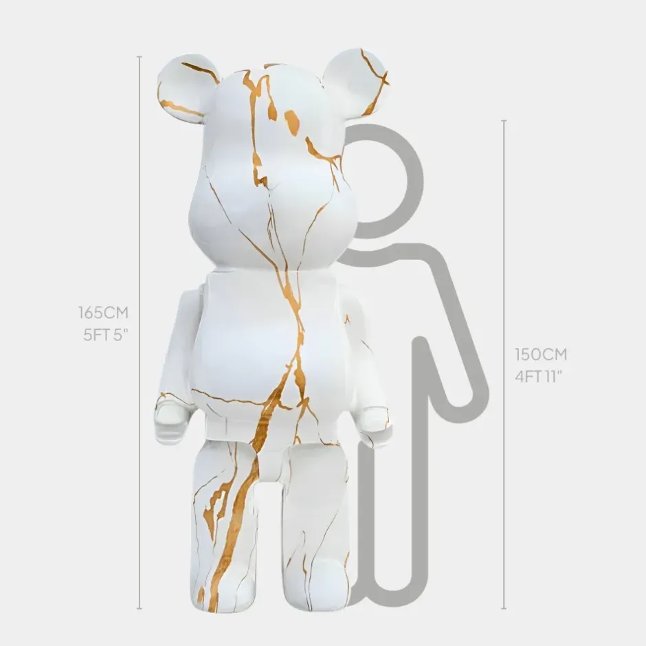 Statues & Sculptures Floor Standing|Animals^Aero Bear 165cm White Resin Indoor Sculpture