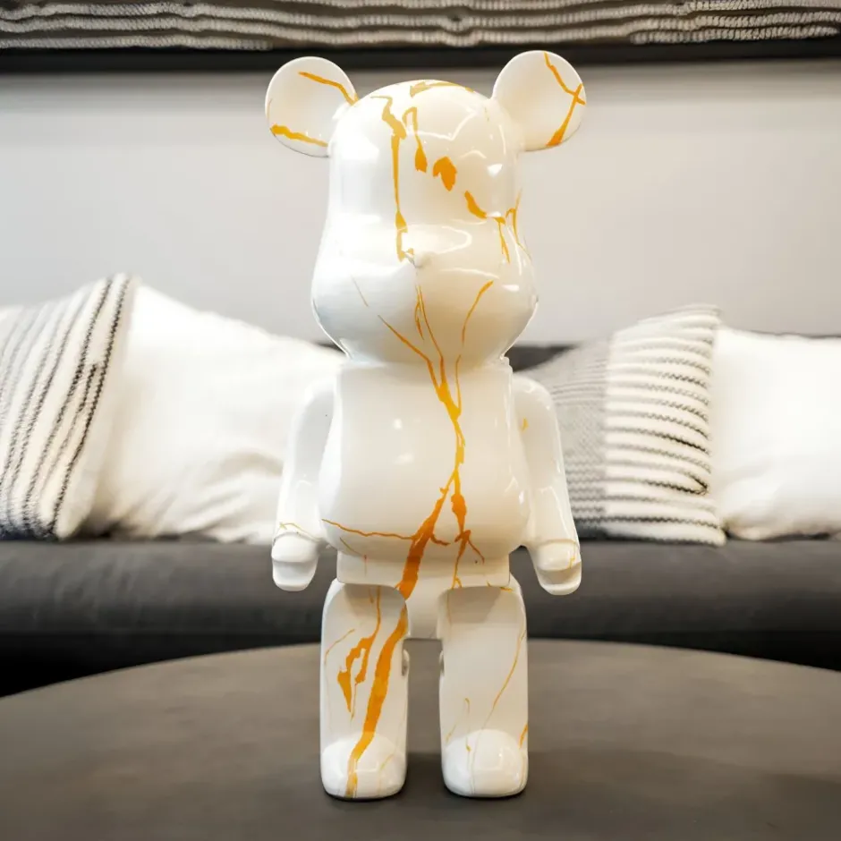 Statues & Sculptures Table Top|Floor Standing^Aero Bear 50cm White Resin Indoor Sculpture