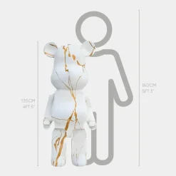 Statues & Sculptures Floor Standing|Animals^Aero Bear 135cm White Resin Indoor Sculpture