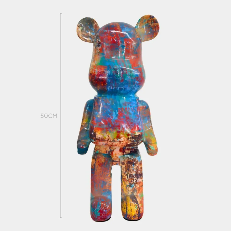 Statues & Sculptures Table Top|Floor Standing^Aero Bear Colourburst 50cm Resin Indoor Sculpture