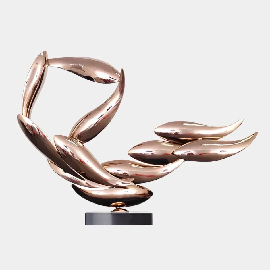 Statues & Sculptures Table Top|Abstract^Aero Stream 50cm Copper Metal Indoor Sculpture