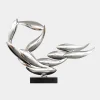 Statues & Sculptures Table Top|Abstract^Aero Stream 50cm Silver Metal Indoor Sculpture