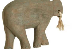 Statues & Sculptures Table Top|Animals^Ancient Elephant 31cm Wood Indoor Statue