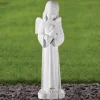 Statues & Sculptures Angel^Angel 50cm Marble Resin Garden Statue
