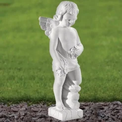 Statues & Sculptures Angel^Angel 30cm Marble Resin Garden Statue