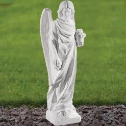 Statues & Sculptures Angel^Angel 69cm Marble Resin Garden Statue