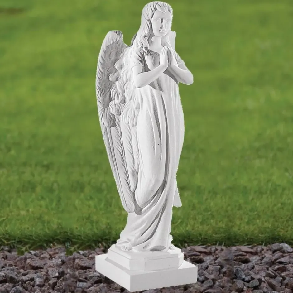 Statues & Sculptures Angel^Angel 62cm Marble Resin Garden Statue