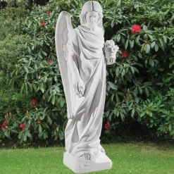 Statues & Sculptures Angel^Angel 103cm Marble Resin Garden Statue