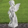 Statues & Sculptures Angel^Angel Figurine 29cm Marble Resin Garden Statue