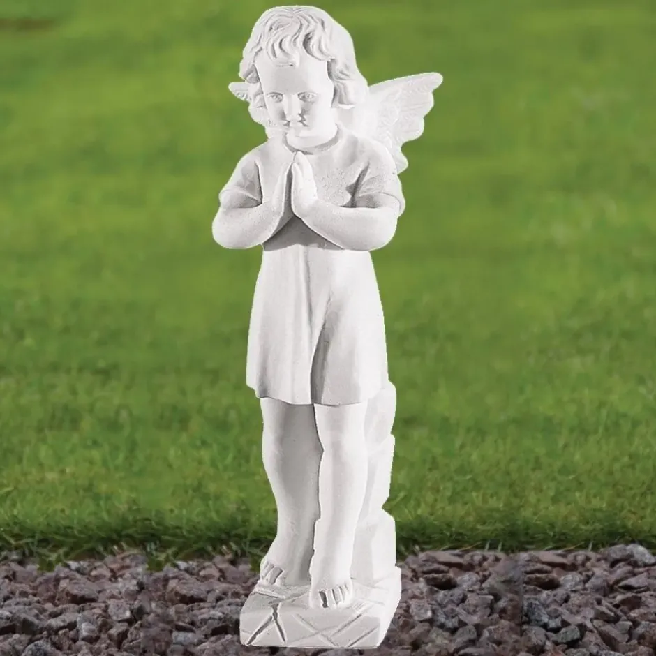 Statues & Sculptures Angel^Angel Figurine 29cm Marble Resin Garden Statue