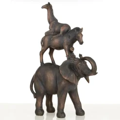 Statues & Sculptures Table Top|Contemporary^Animal Ascent 46cm Bronze Resin Indoor Statue