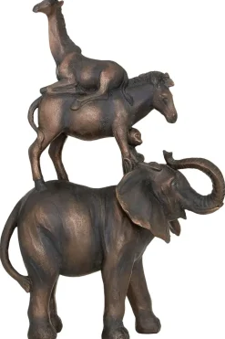 Statues & Sculptures Table Top|Contemporary^Animal Ascent 46cm Bronze Resin Indoor Statue
