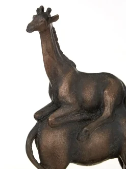 Statues & Sculptures Table Top|Contemporary^Animal Ascent 46cm Bronze Resin Indoor Statue