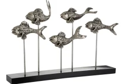 Statues & Sculptures Table Top|Animals^Aqua Symphony Fish 35cm Wood Indoor Sculpture