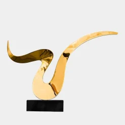 Statues & Sculptures Table Top|Abstract^Astral Edge 48cm Gold Metal Indoor Sculpture