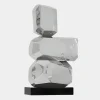 Statues & Sculptures Table Top|Abstract^Astrolith 73cm Silver Metal Indoor Sculpture v2