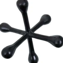 Statues & Sculptures Table Top|Abstract^Atomic Bloom 16cm Black Metal Indoor Sculpture