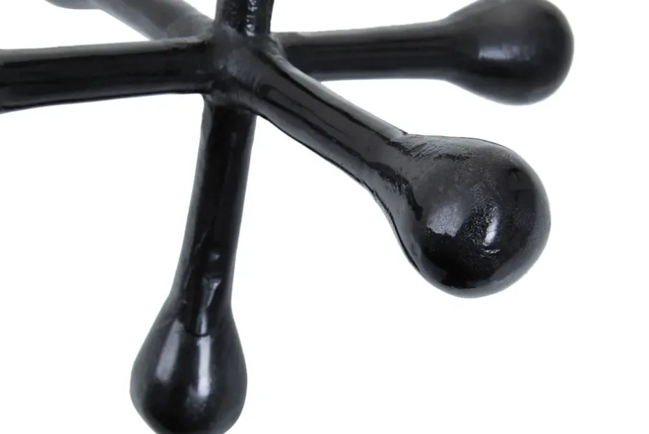 Statues & Sculptures Table Top|Abstract^Atomic Bloom 16cm Black Metal Indoor Sculpture