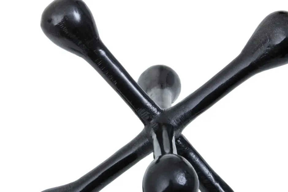 Statues & Sculptures Table Top|Abstract^Atomic Bloom 16cm Black Metal Indoor Sculpture