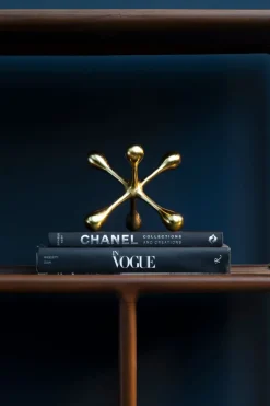 Statues & Sculptures Table Top|Abstract^Atomic Bloom 16cm Gold Metal Indoor Sculpture