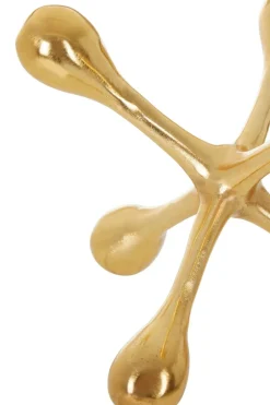 Statues & Sculptures Table Top|Abstract^Atomic Bloom 16cm Gold Metal Indoor Sculpture