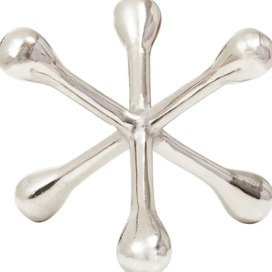 Statues & Sculptures Table Top|Abstract^Atomic Bloom 14cm Silver Metal Indoor Sculpture