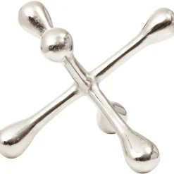 Statues & Sculptures Table Top|Abstract^Atomic Bloom 14cm Silver Metal Indoor Sculpture