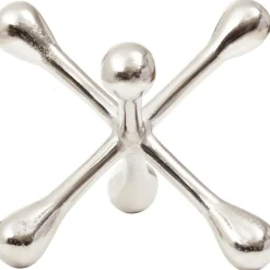 Statues & Sculptures Table Top|Abstract^Atomic Bloom 14cm Silver Metal Indoor Sculpture