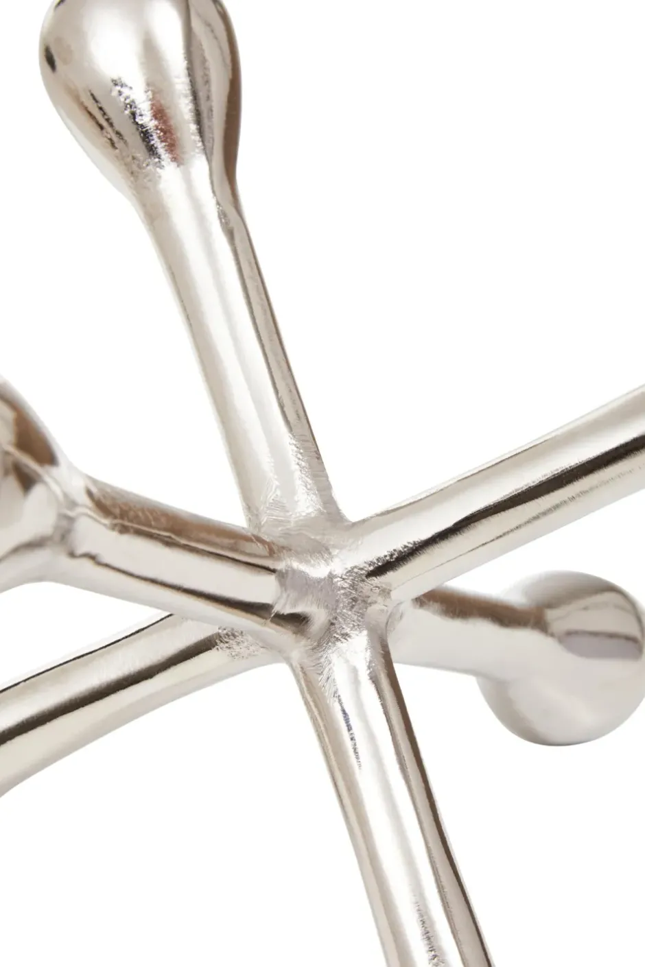 Statues & Sculptures Table Top|Abstract^Atomic Bloom 14cm Silver Metal Indoor Sculpture
