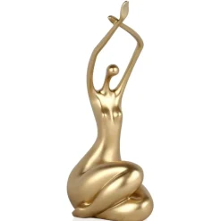 Statues & Sculptures Table Top|Figurative^Awakened Grace 32cm Gold Resin Indoor Sculpture