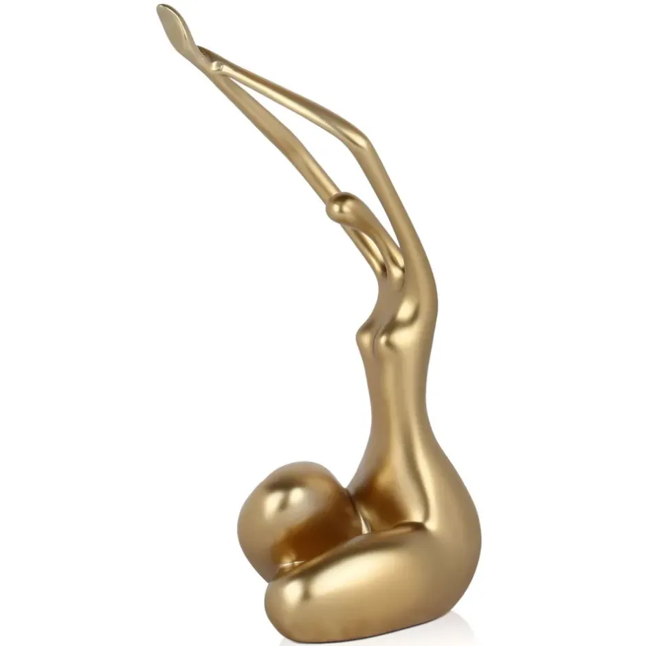 Statues & Sculptures Table Top|Figurative^Awakened Grace 32cm Gold Resin Indoor Sculpture