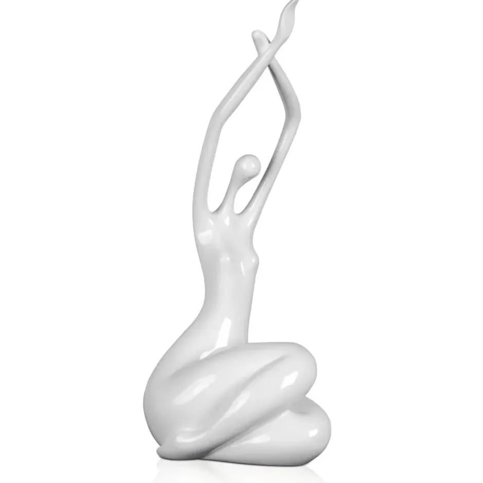 Statues & Sculptures Figurative|Table Top^Awakened Grace 32cm White Resin Indoor Sculpture