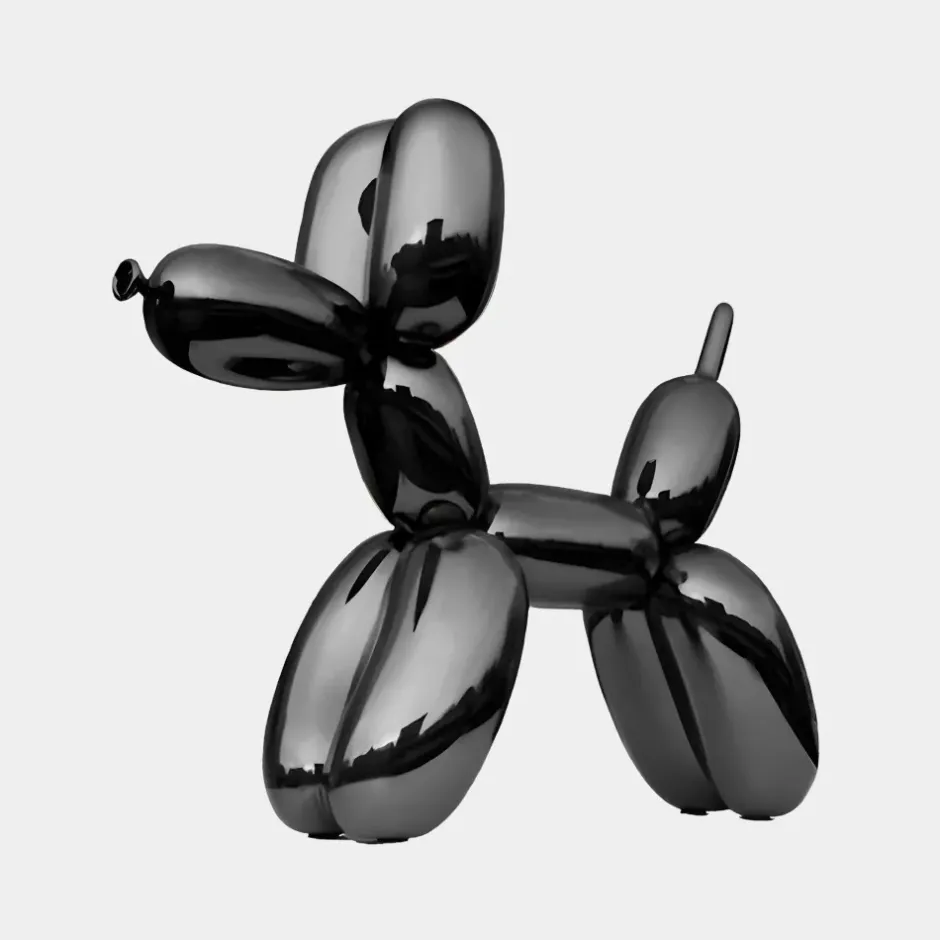 Statues & Sculptures Floor Standing|Balloon Dogs^Balloon Dog 80cm Black Metal Garden Sculpture
