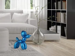 Statues & Sculptures Table Top|Floor Standing^Balloon Dog 46cm Blue Resin Indoor Sculpture
