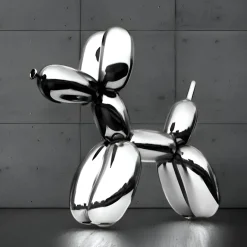 Statues & Sculptures Floor Standing|Balloon Dogs^Balloon Dog 100cm Chrome Fibreglass Indoor Sculpture