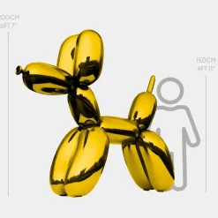 Statues & Sculptures Giant|Floor Standing^Balloon Dog 200cm Gold Metal Garden Sculpture