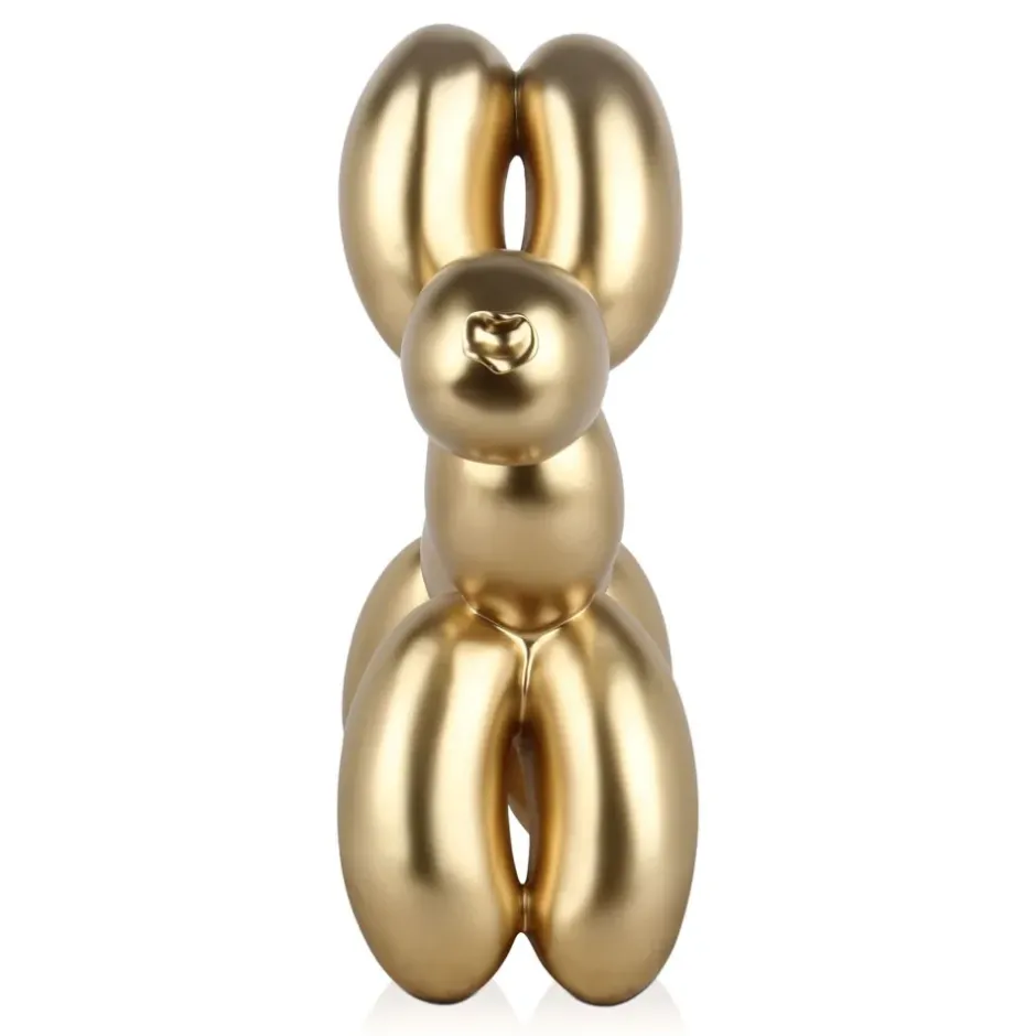 Statues & Sculptures Table Top|Floor Standing^Balloon Dog 46cm Gold Resin Indoor Sculpture