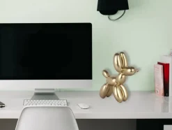 Statues & Sculptures Table Top|Animals^Balloon Dog 27cm Gold Resin Indoor Sculpture