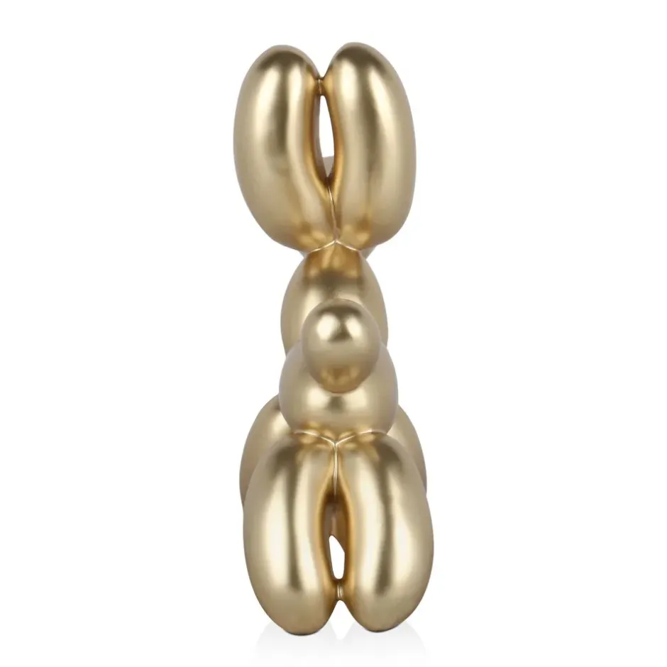 Statues & Sculptures Table Top|Animals^Balloon Dog 27cm Gold Resin Indoor Sculpture