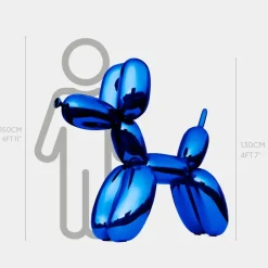Statues & Sculptures Floor Standing|Balloon Dogs^Balloon Dog 130cm Ocean Blue Metal Garden Sculpture