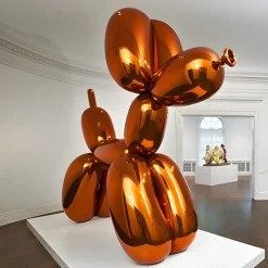 Statues & Sculptures Floor Standing|Balloon Dogs^Balloon Dog 100cm Orange Metal Garden Sculpture