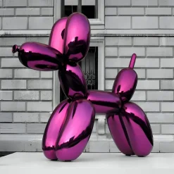 Statues & Sculptures Floor Standing|Balloon Dogs^Balloon Dog 100cm Purple Metal Garden Sculpture
