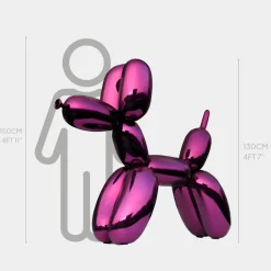 Statues & Sculptures Floor Standing|Balloon Dogs^Balloon Dog 130cm Purple Metal Garden Sculpture